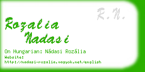 rozalia nadasi business card