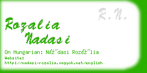 rozalia nadasi business card